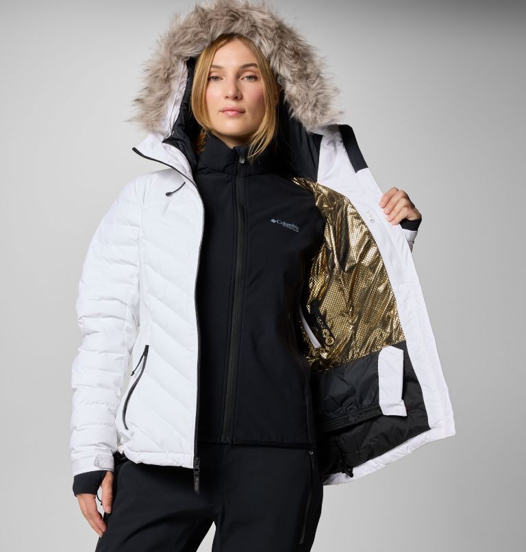 White Women Columbia Bird Mountain™ II Insulated Down Ski Jackets | 59761900