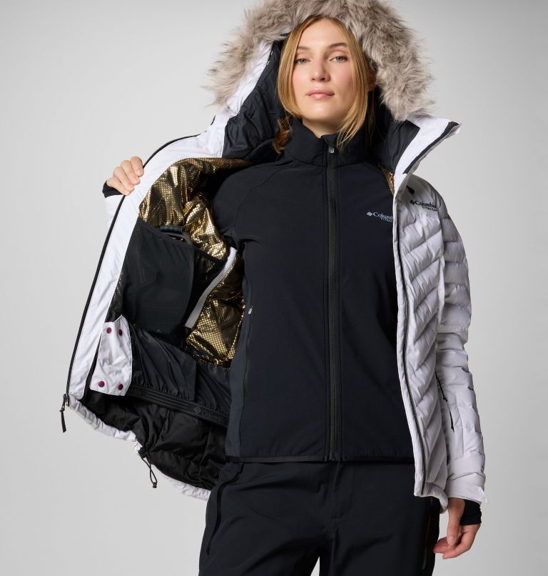 White Women Columbia Bird Mountain™ II Insulated Down Ski Jackets | 59761900