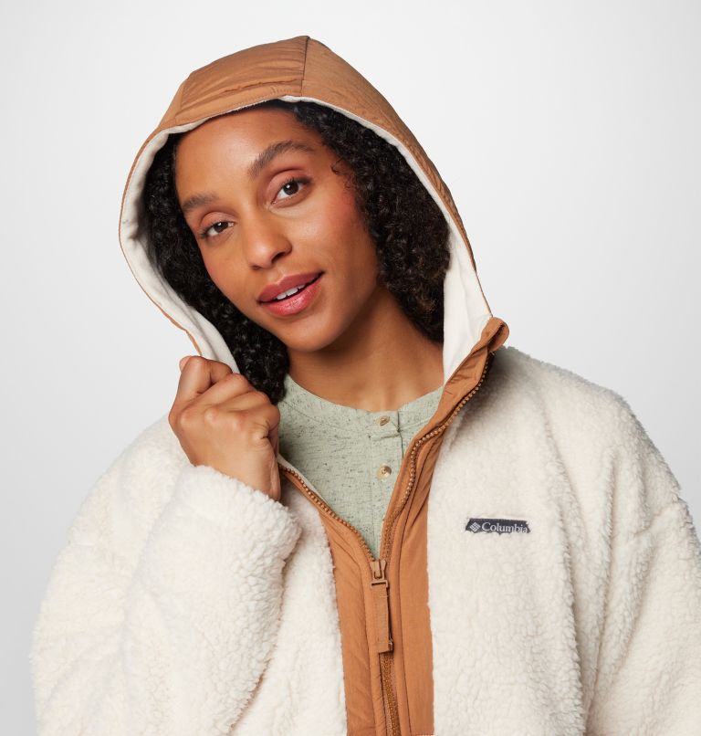 White Women Columbia Boundless Discovery™ Hooded Sherpa Fleece Jackets | 76381999