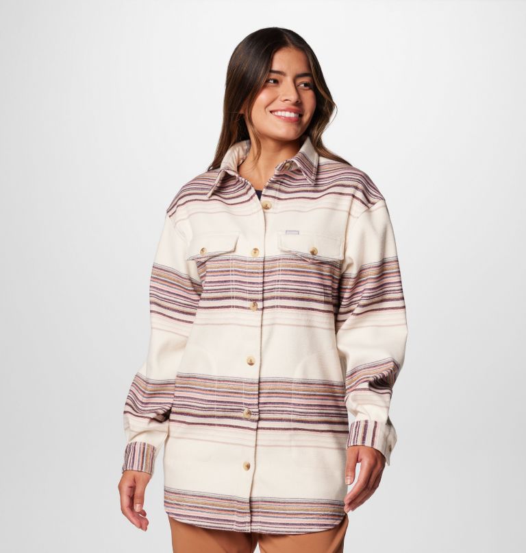 White Women Columbia Calico Basin™ Mid Jacket Shirts | 81624973