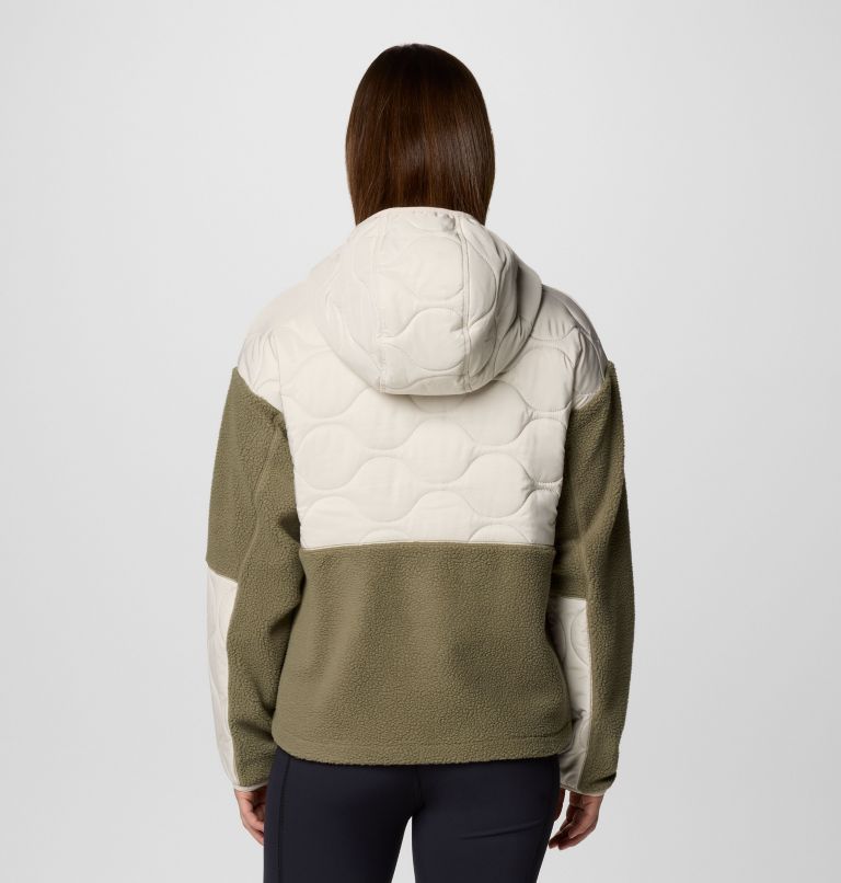 White Women Columbia Cloud Point™ Hooded Hybrid Fleece | 88966504