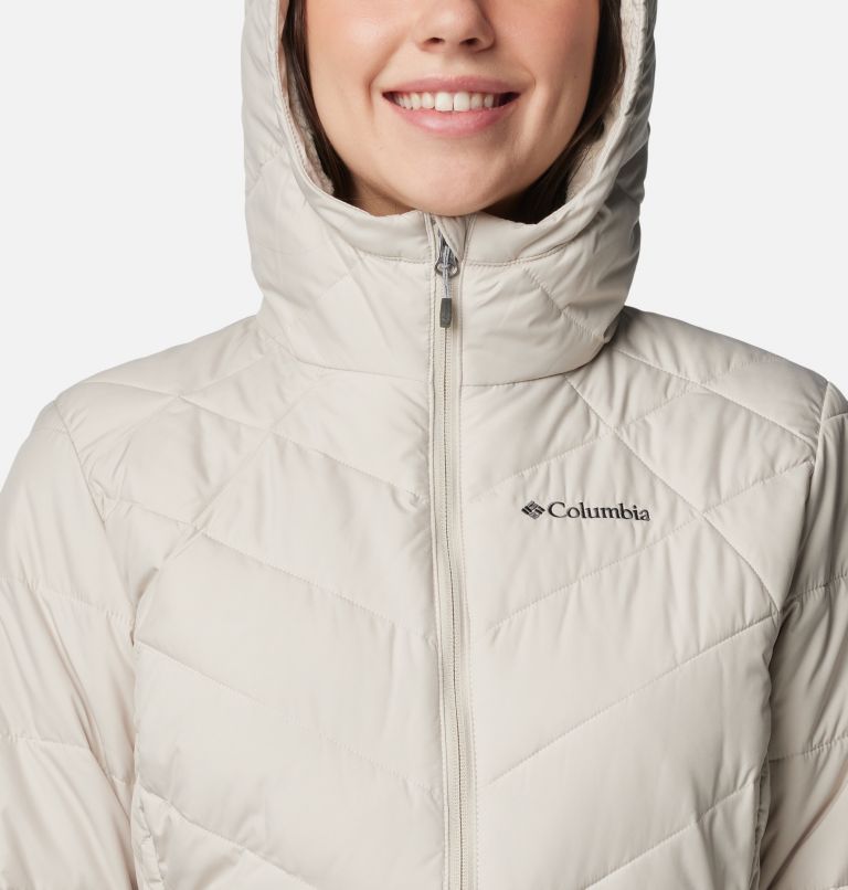 White Women Columbia Heavenly™ Hooded Insulated Puffer Jacket | 47380980