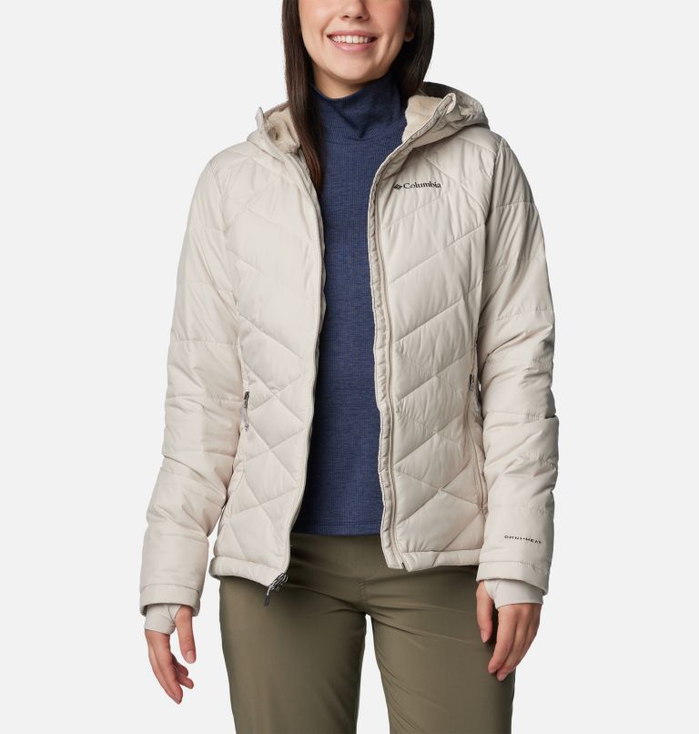 White Women Columbia Heavenly™ Hooded Insulated Puffer Jacket | 47380980