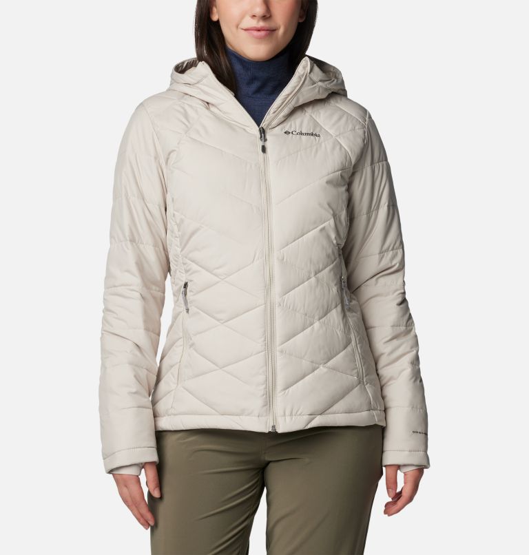 White Women Columbia Heavenly™ Hooded Insulated Puffer Jacket | 47380980