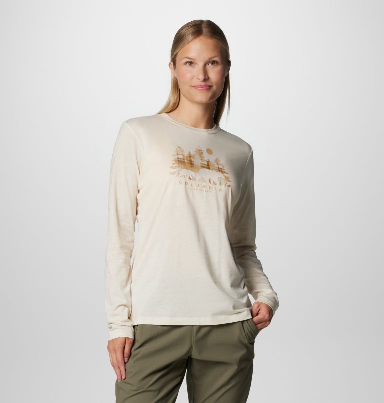 White Women Columbia Hidden Haven™ LS T Shirts | 84844911