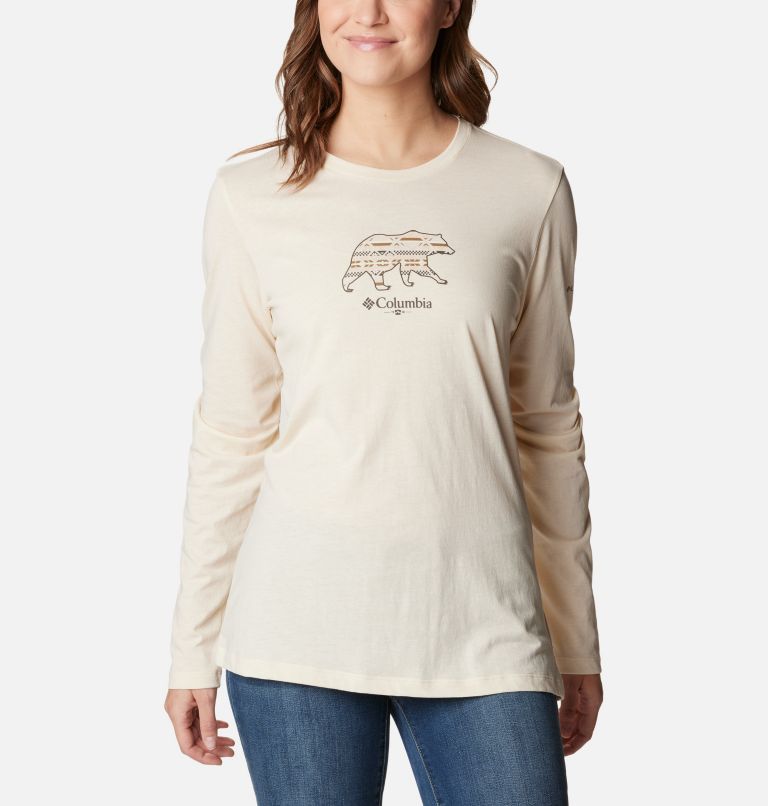 White Women Columbia Hidden Haven™ LS T Shirts | 21894631