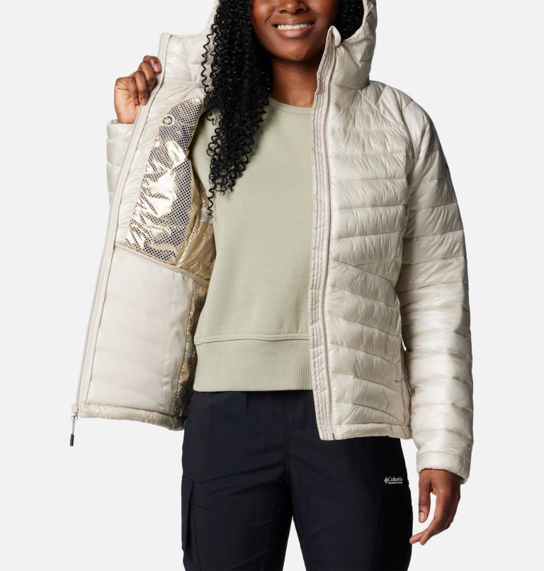 White Women Columbia Labyrinth Loop™ II Insulated Hooded Puffer Jacket | 28727267