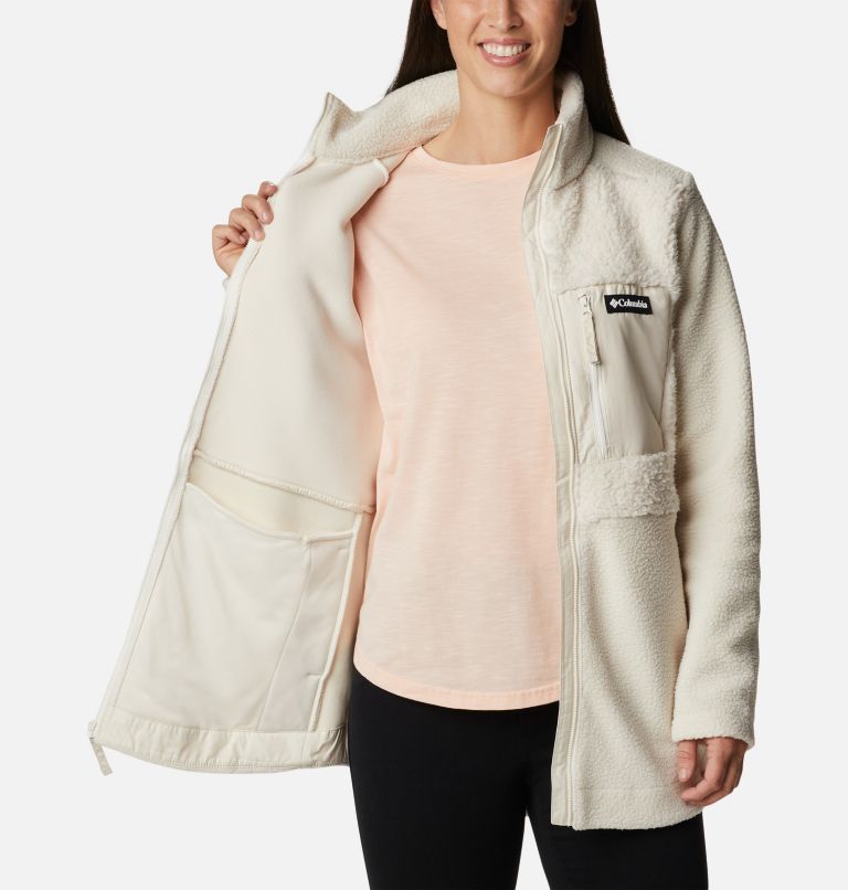 White Women Columbia Lodge™ Sherpa Long Fleece Jackets | 56602764