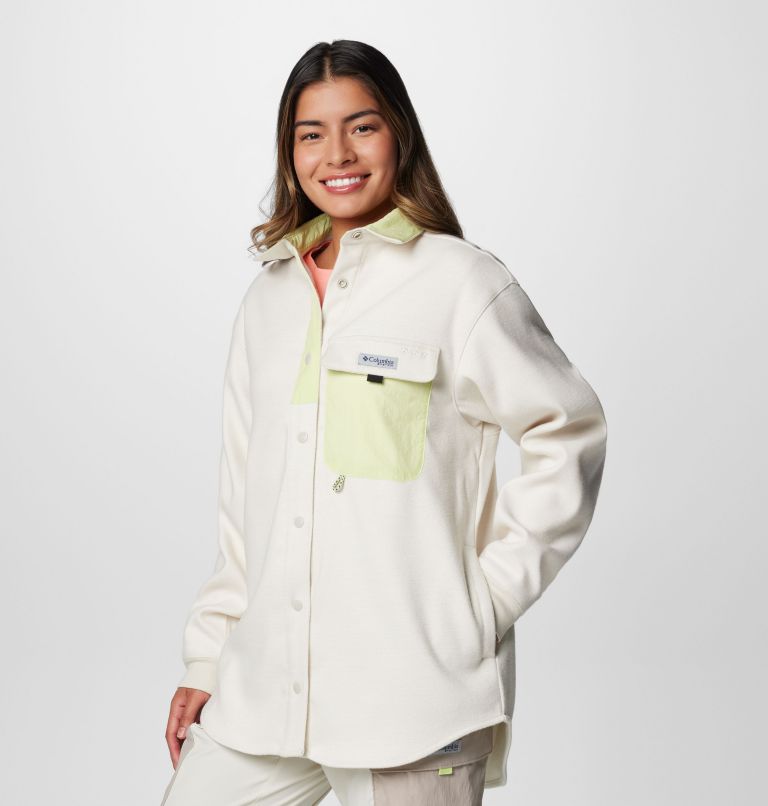 White Women Columbia PFG Open Water™ Jacket Shirts | 54881548