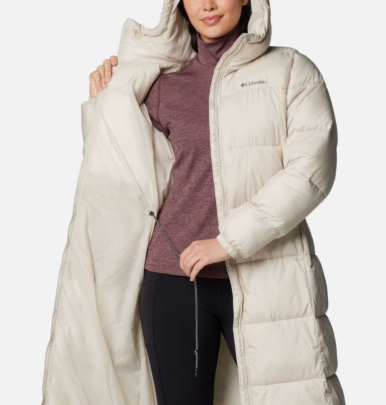 White Women Columbia Pike Lake™ III Long Puffer Jacket | 94669396