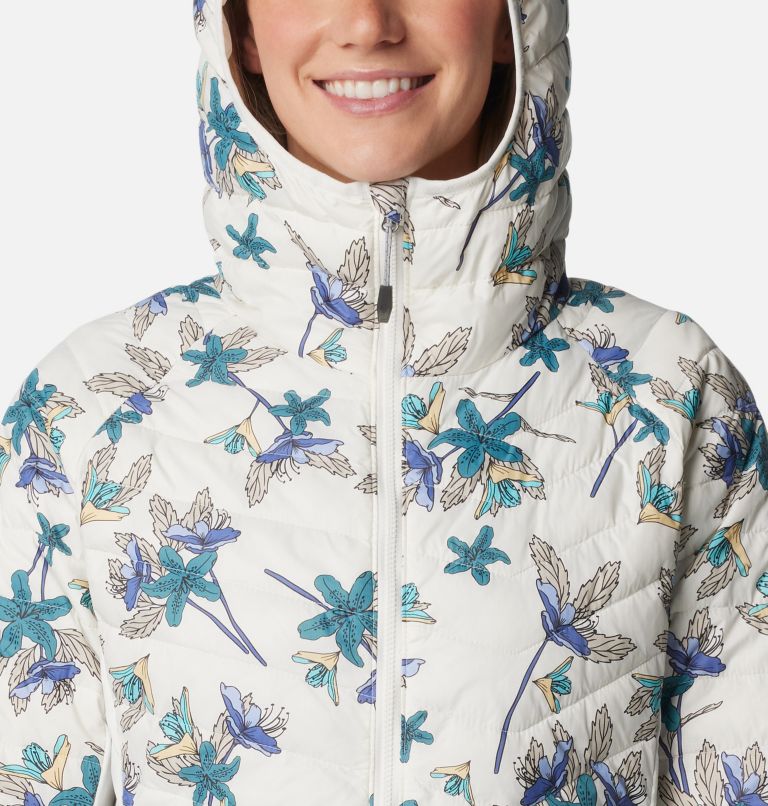 White Women Columbia Powder Lite™ Hybrid Hooded Puffer Jacket | 55621768