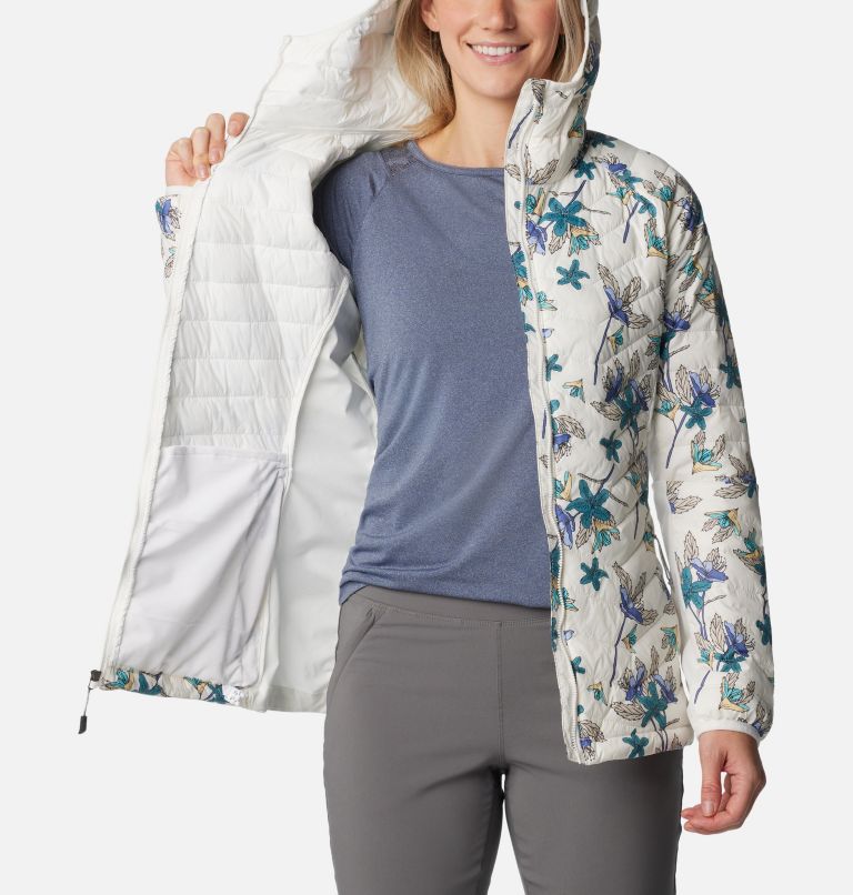 White Women Columbia Powder Lite™ Hybrid Hooded Puffer Jacket | 55621768