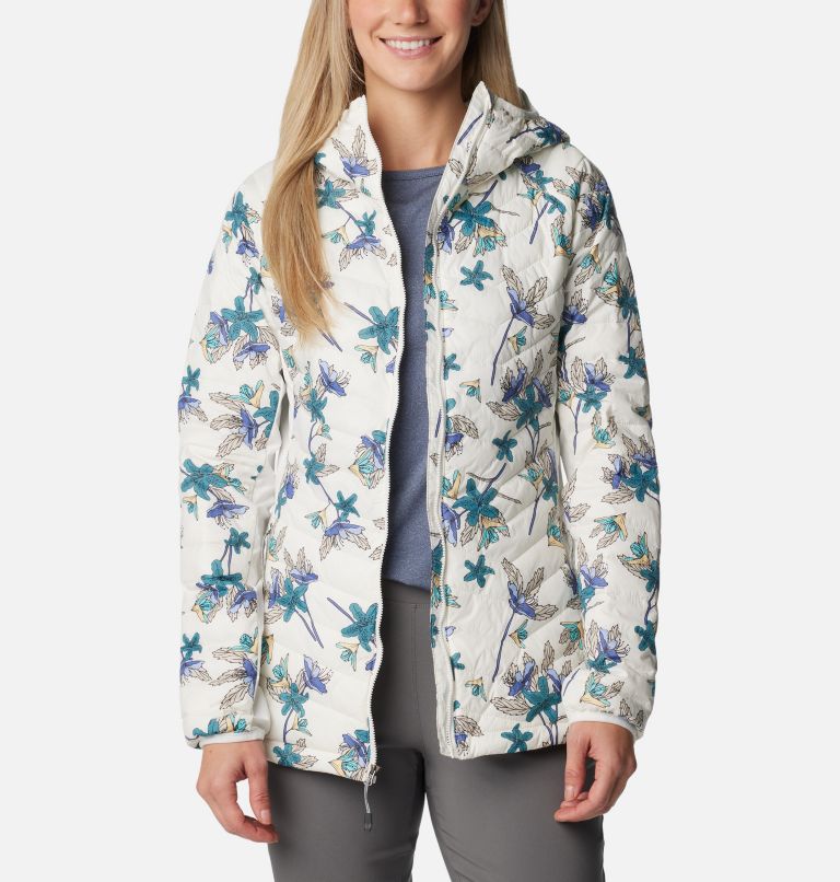 White Women Columbia Powder Lite™ Hybrid Hooded Puffer Jacket | 55621768