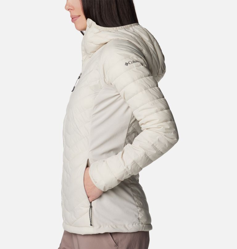 White Women Columbia Powder Lite™ Hybrid Hooded Puffer Jacket | 1235967