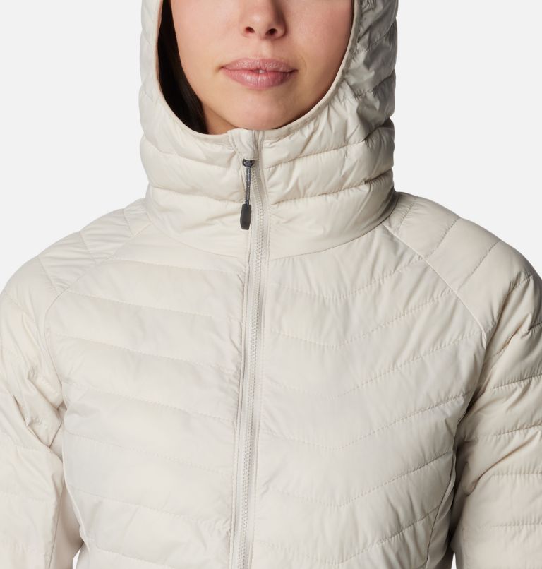 White Women Columbia Powder Lite™ Hybrid Hooded Puffer Jacket | 1235967