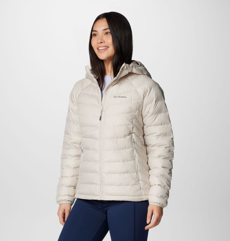 White Women Columbia Powder Lite™ II Hooded Insulated Puffer Jacket | 43095520