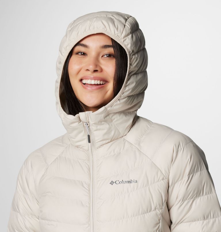 White Women Columbia Powder Lite™ II Hooded Insulated Puffer Jacket | 43095520