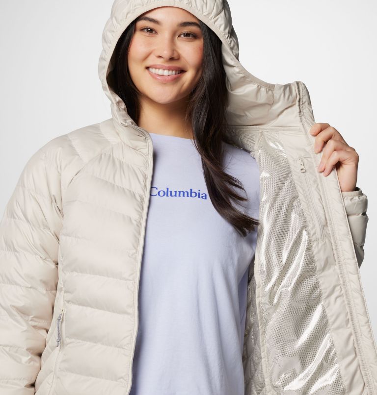 White Women Columbia Powder Lite™ II Hooded Insulated Puffer Jacket | 43095520