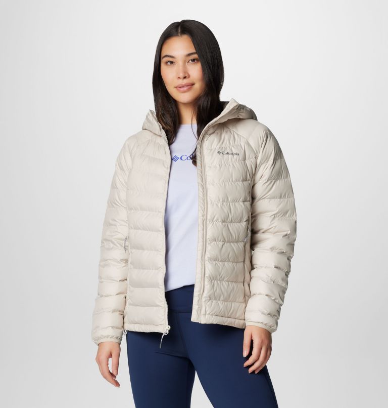 White Women Columbia Powder Lite™ II Hooded Insulated Puffer Jacket | 43095520