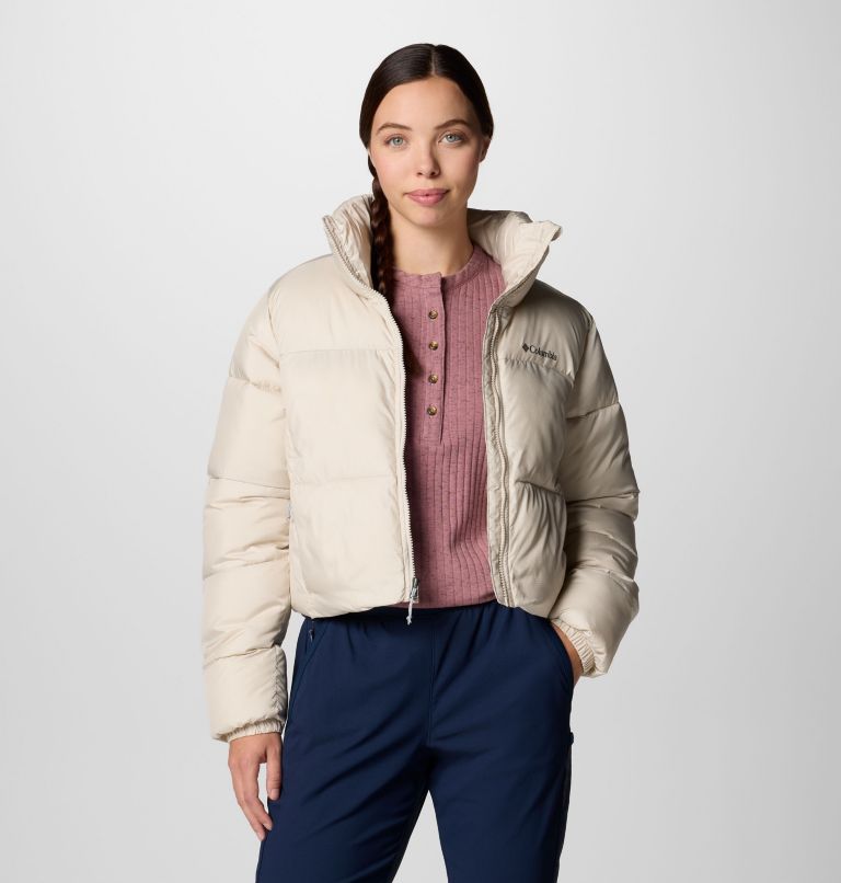 White Women Columbia Puffect™ II Cropped Puffer Jacket | 78917415