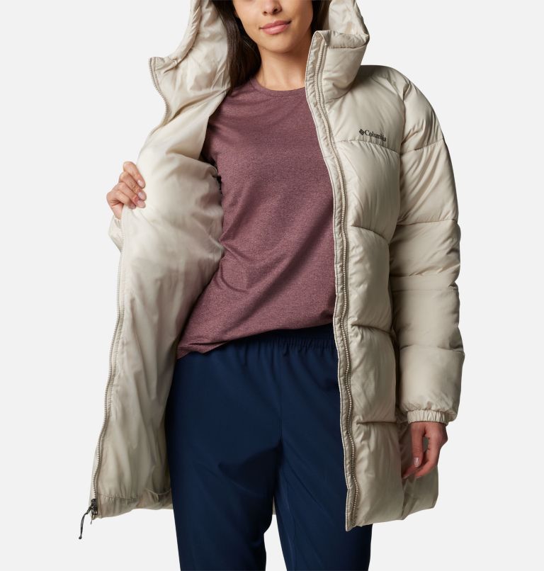 White Women Columbia Puffect™ II Hooded Mid Puffer Jacket | 10335134