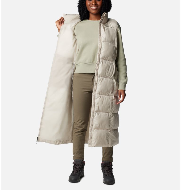 White Women Columbia Puffect™ Long Puffer Jacket | 63748101