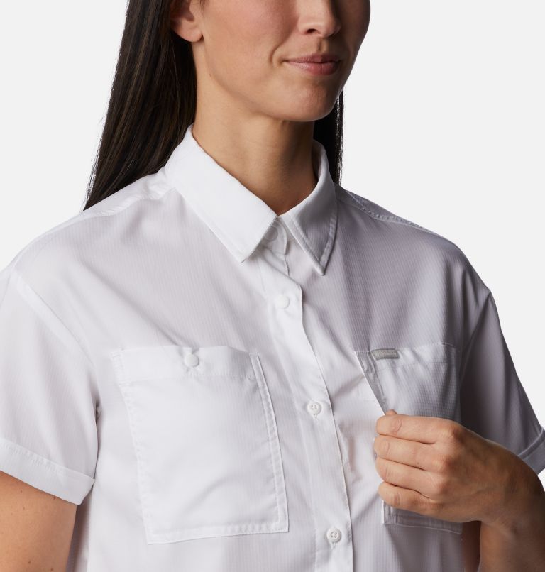 White Women Columbia Silver Ridge Utility™ Short Sleeve Shirts | 77481302