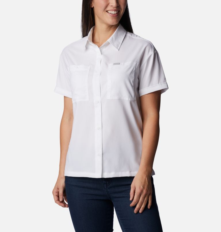 White Women Columbia Silver Ridge Utility™ Short Sleeve Shirts | 77481302