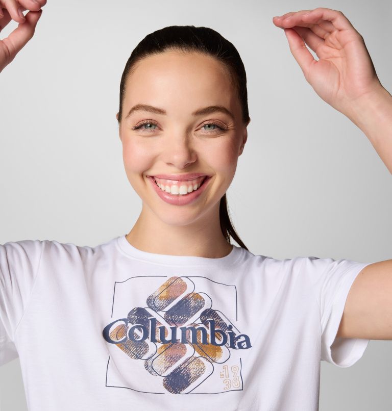 White Women Columbia Sun Trek™ Technical Graphic T Shirts | 97400019