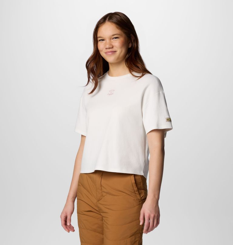 White Women Columbia Wallowa™ Cropped Graphic T Shirts | 7915462