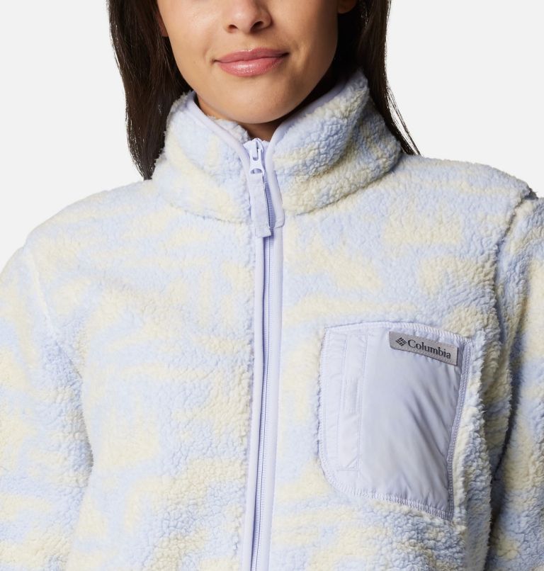 White Women Columbia West Bend™ II Printed Sherpa Fleece Jackets | 79945033