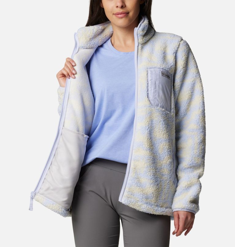 White Women Columbia West Bend™ II Printed Sherpa Fleece Jackets | 79945033