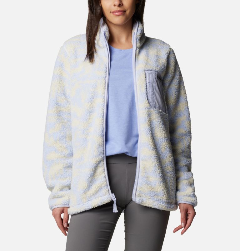 White Women Columbia West Bend™ II Printed Sherpa Fleece Jackets | 79945033