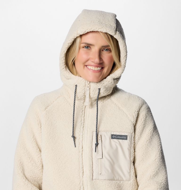 White Women Columbia Winter Warmth™ Hooded Sherpa Fleece Jackets | 78429702