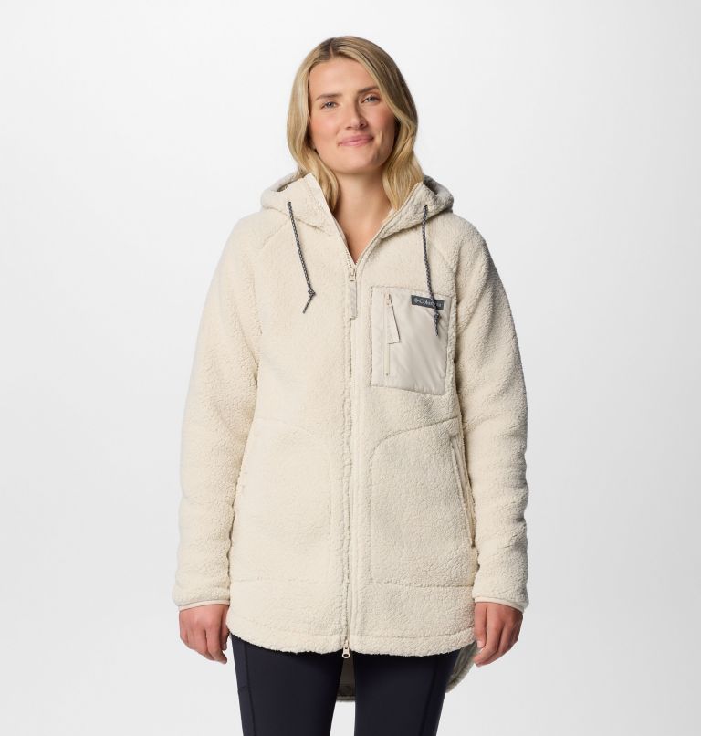 White Women Columbia Winter Warmth™ Hooded Sherpa Fleece Jackets | 78429702