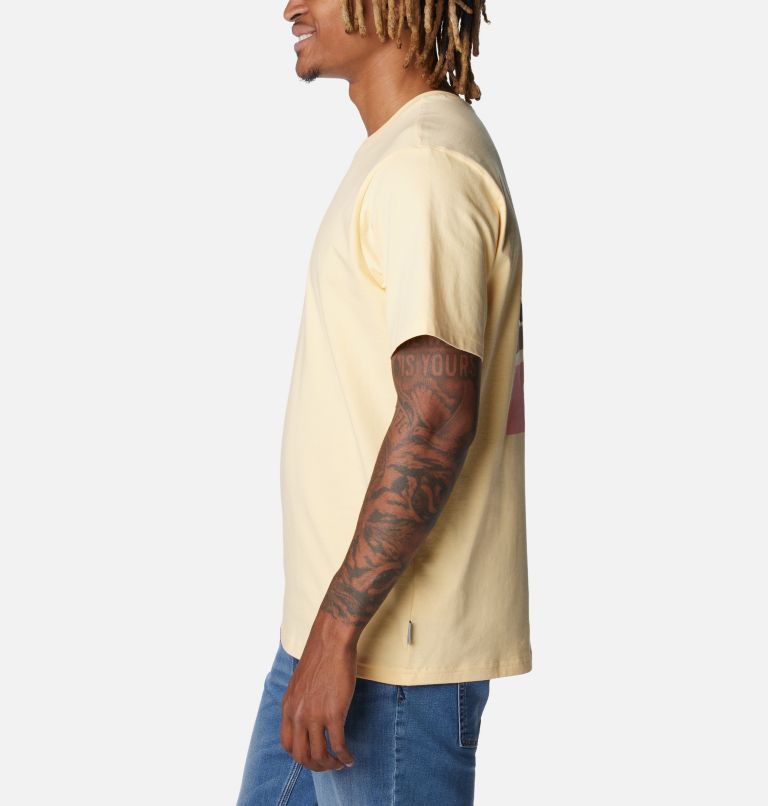 Yellow Men Columbia Explorers Canyon™ Back Graphic T Shirts | 10642327