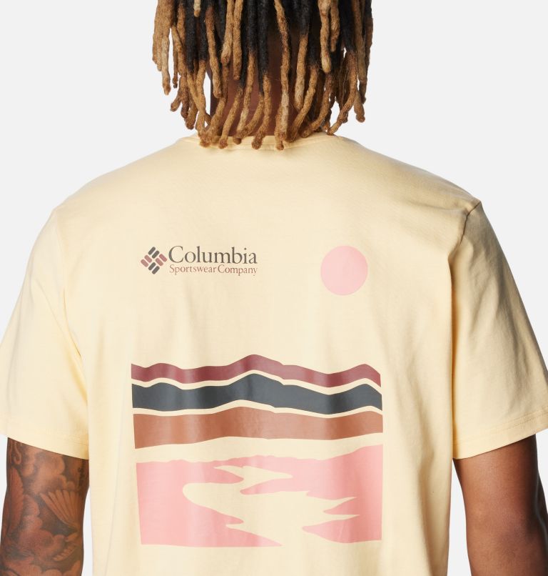 Yellow Men Columbia Explorers Canyon™ Back Graphic T Shirts | 10642327