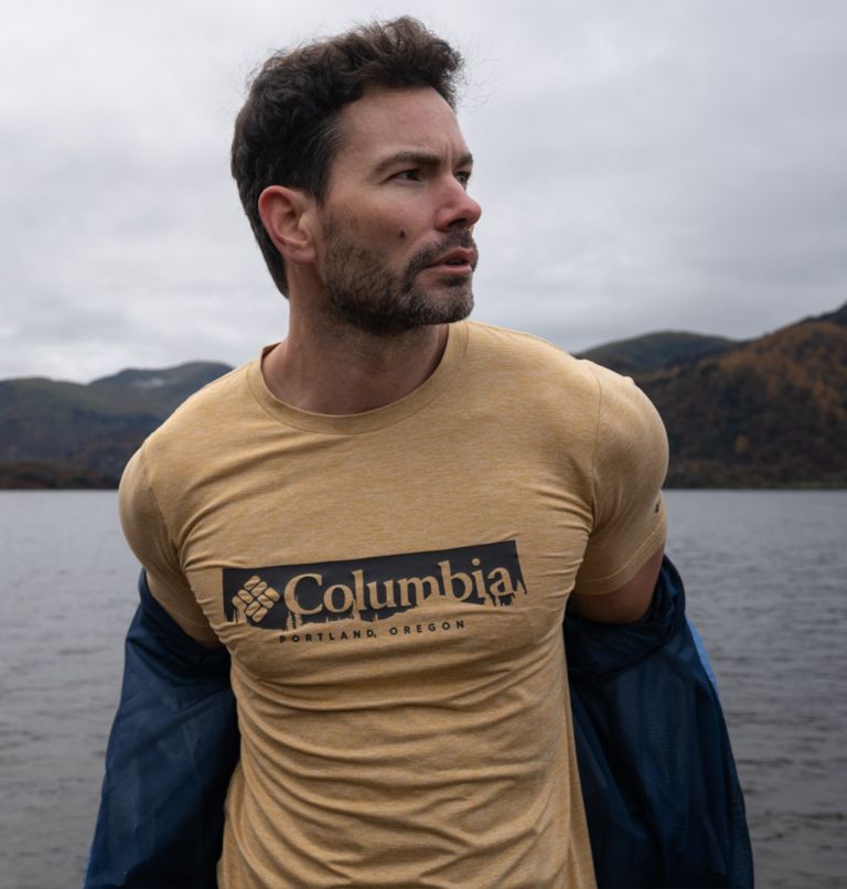 Yellow Men Columbia Kwick Hike™ Technical T Shirts | 54300435