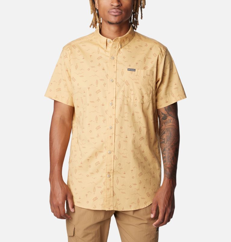 Yellow Men Columbia Rapid Rivers™ Printed Short Sleeve Shirts | 92511924