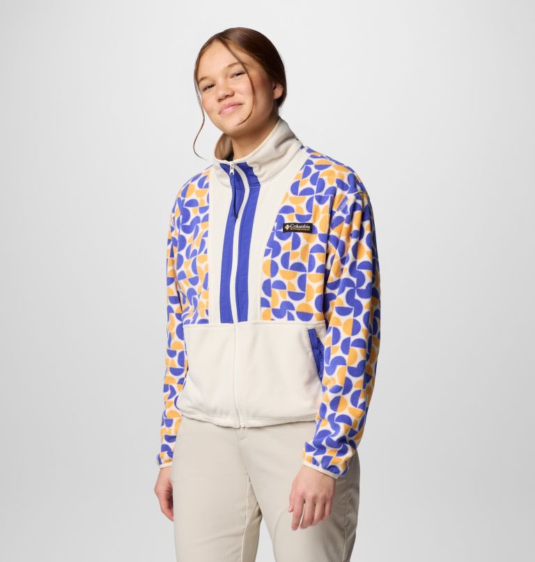 Yellow Women Columbia Back Bowl™ Printed Fleece Jackets | 12880574